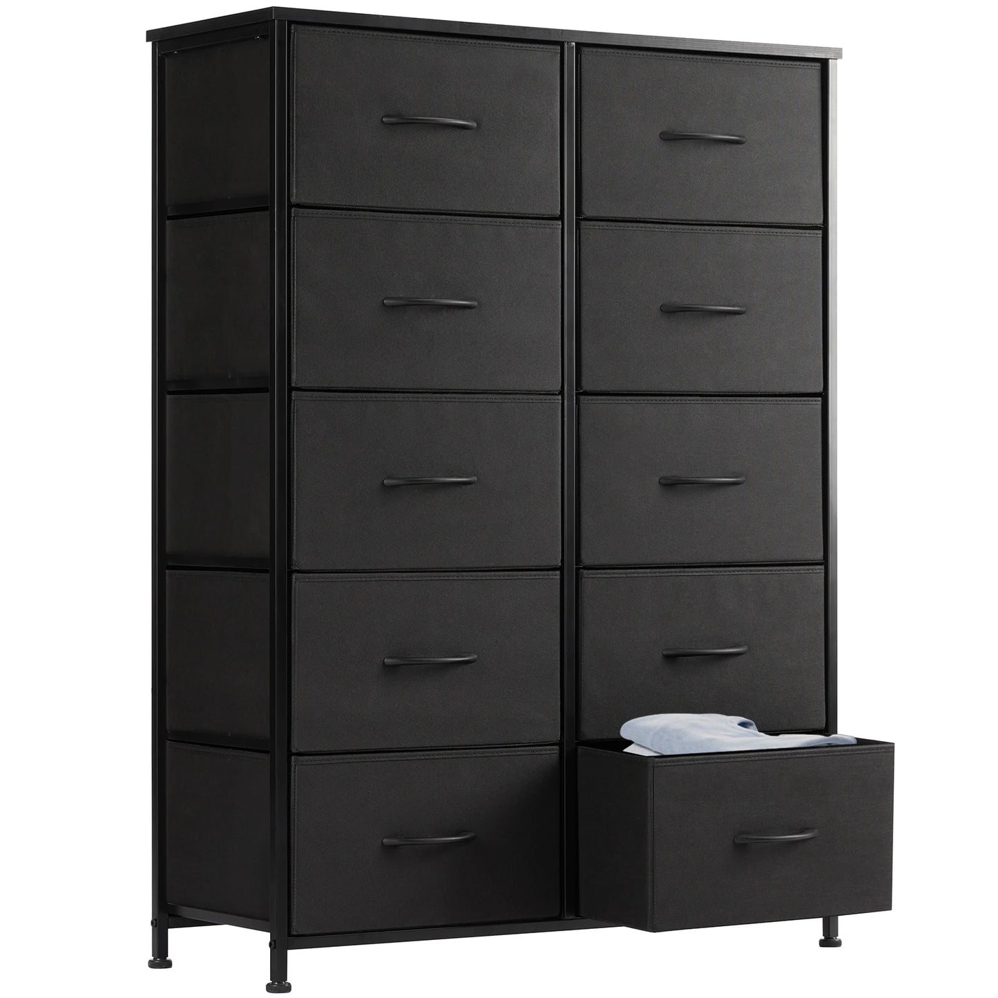 Bedroom Dresser With 10 Fabric Drawers