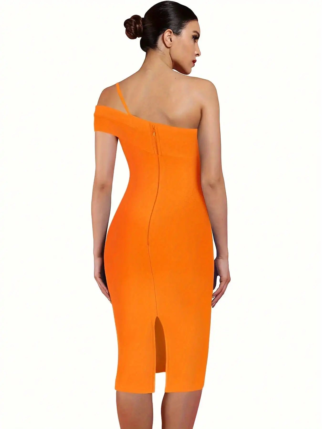 Black Bodycon Dress Evening Party Elegant Sexy One Shoulder