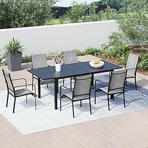 7-Piece All-Weather Rattan Patio Dining Set