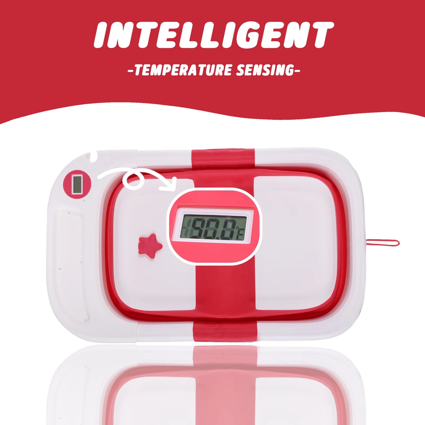 ,Baby Bath Tub with Soft Cushion & Thermometer