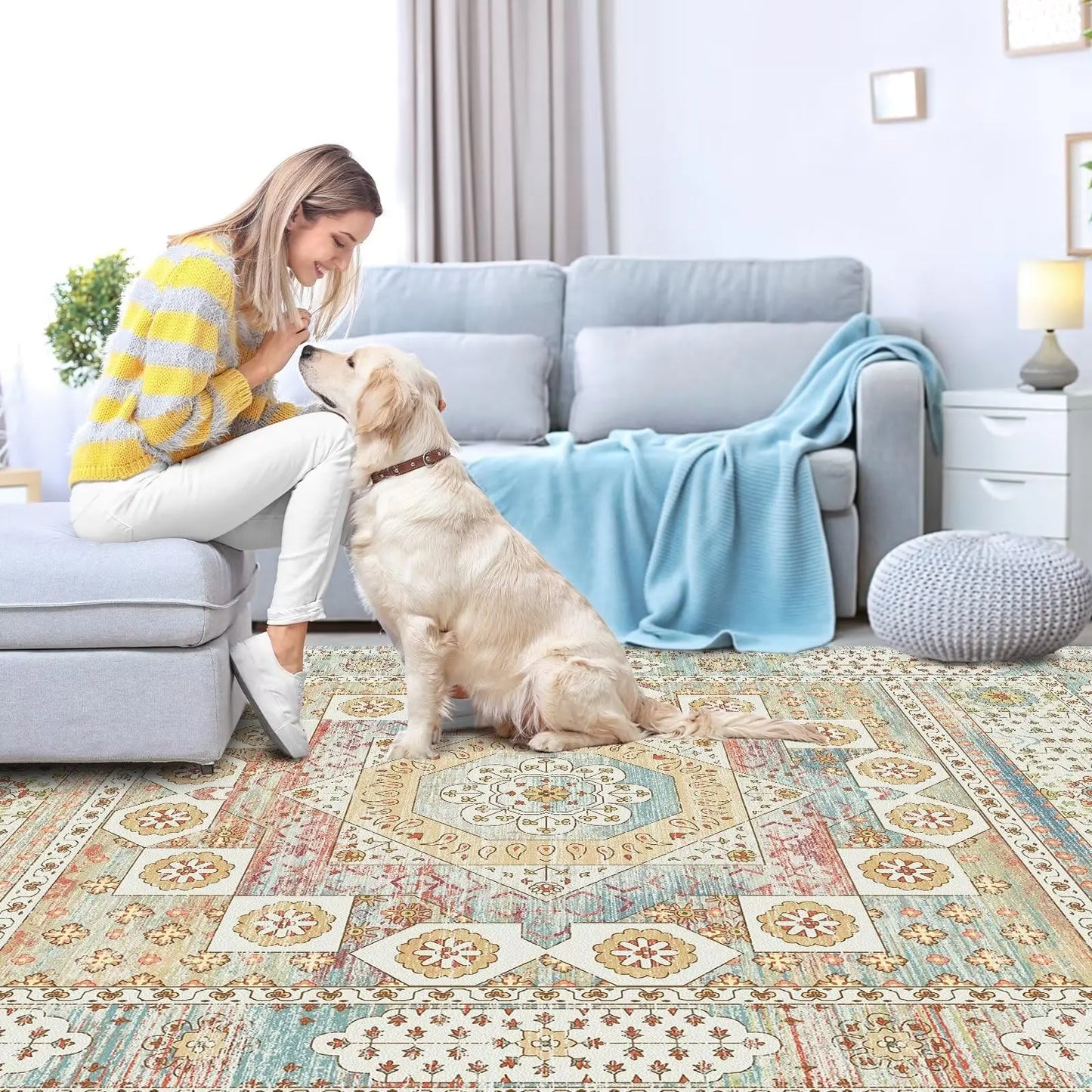 Washable Rug Vintage Area Rugs