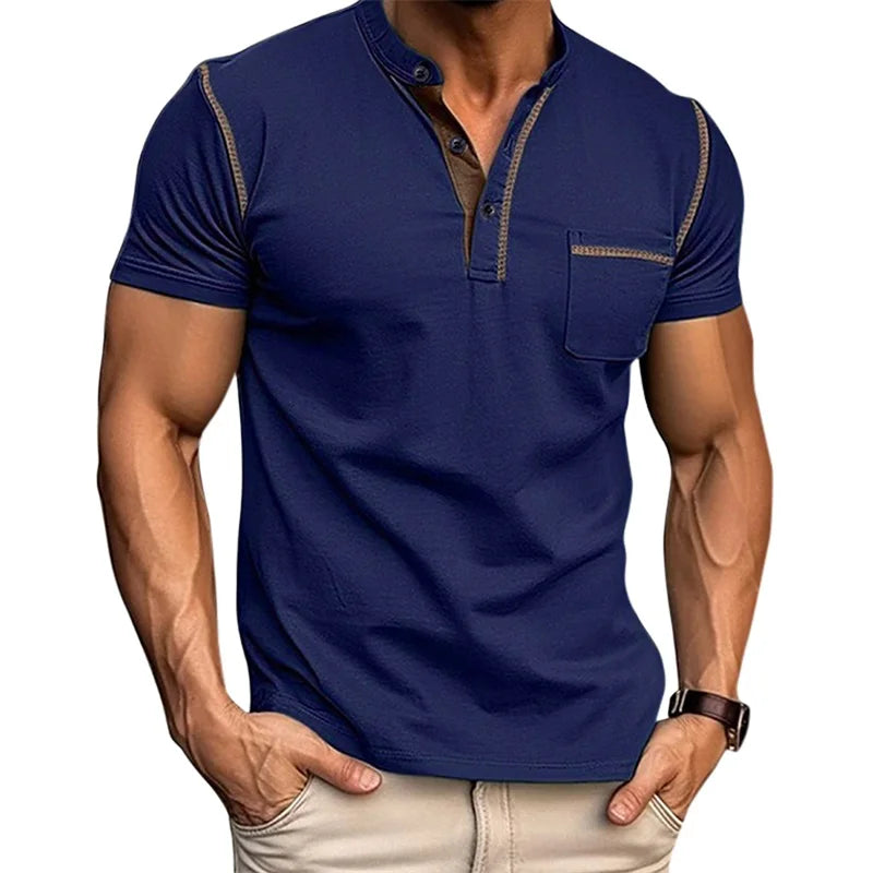 Men s Lightweight V-Neck T-Shirt Breathable Fit Short Sleeve