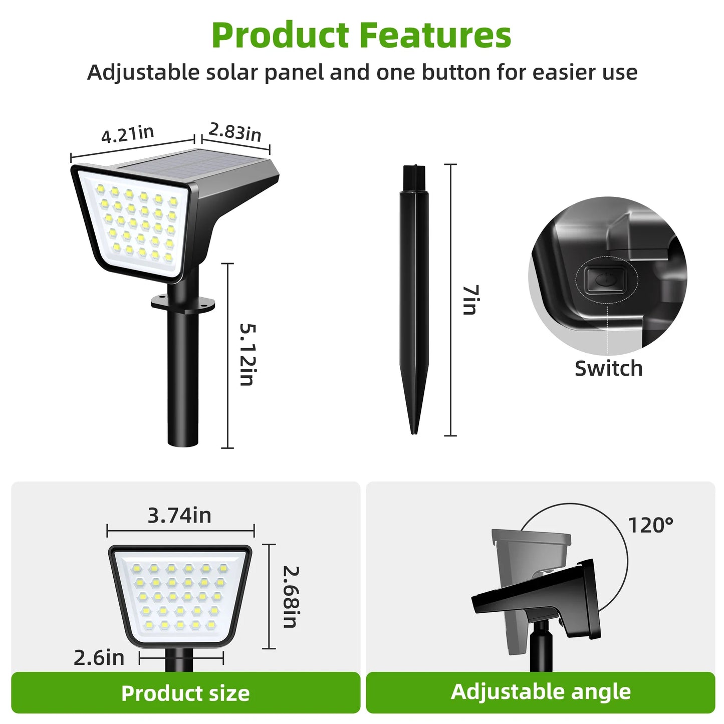 Solar Pathway Lights Outdoor,