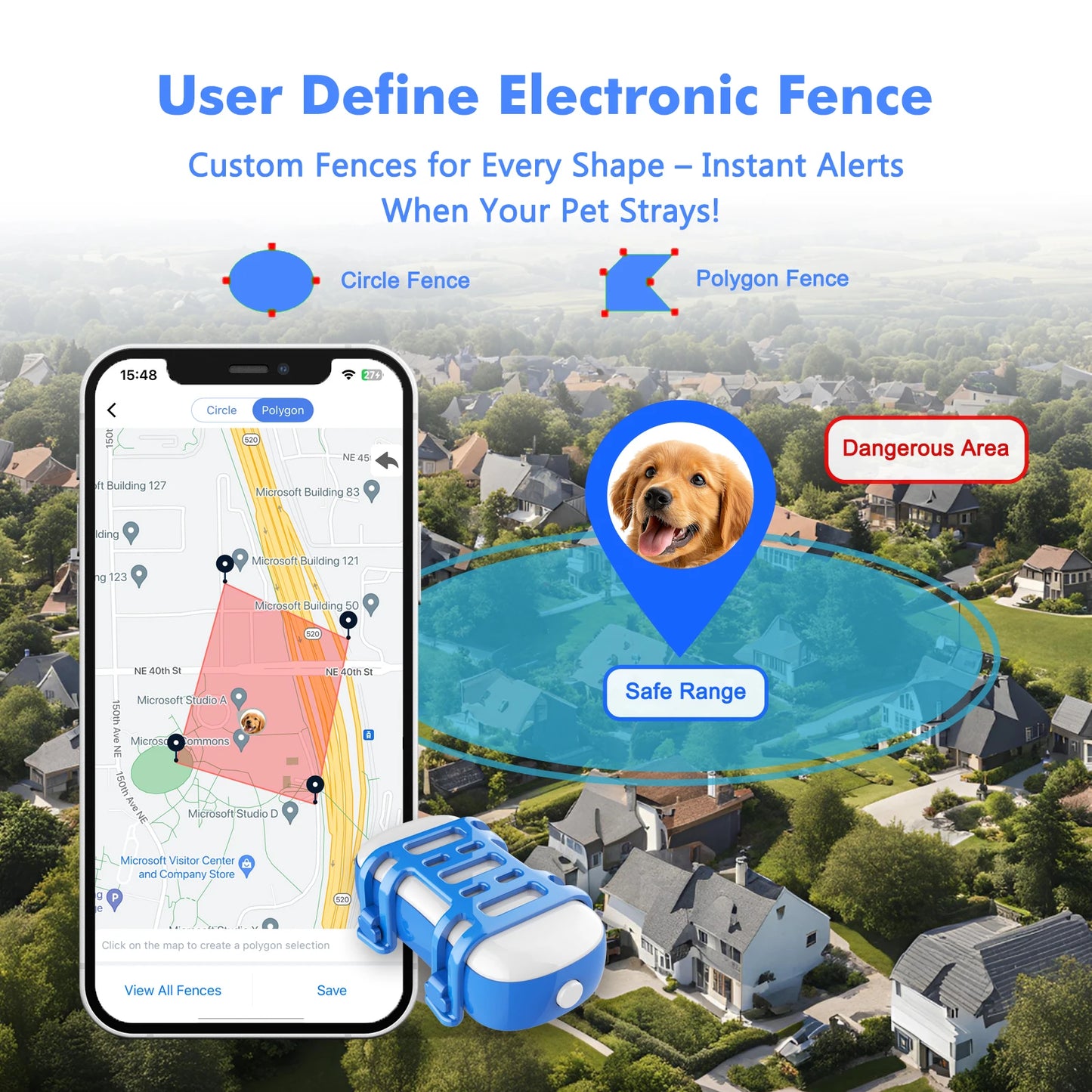 4G Dog Cat GPS Tracker for Pets -