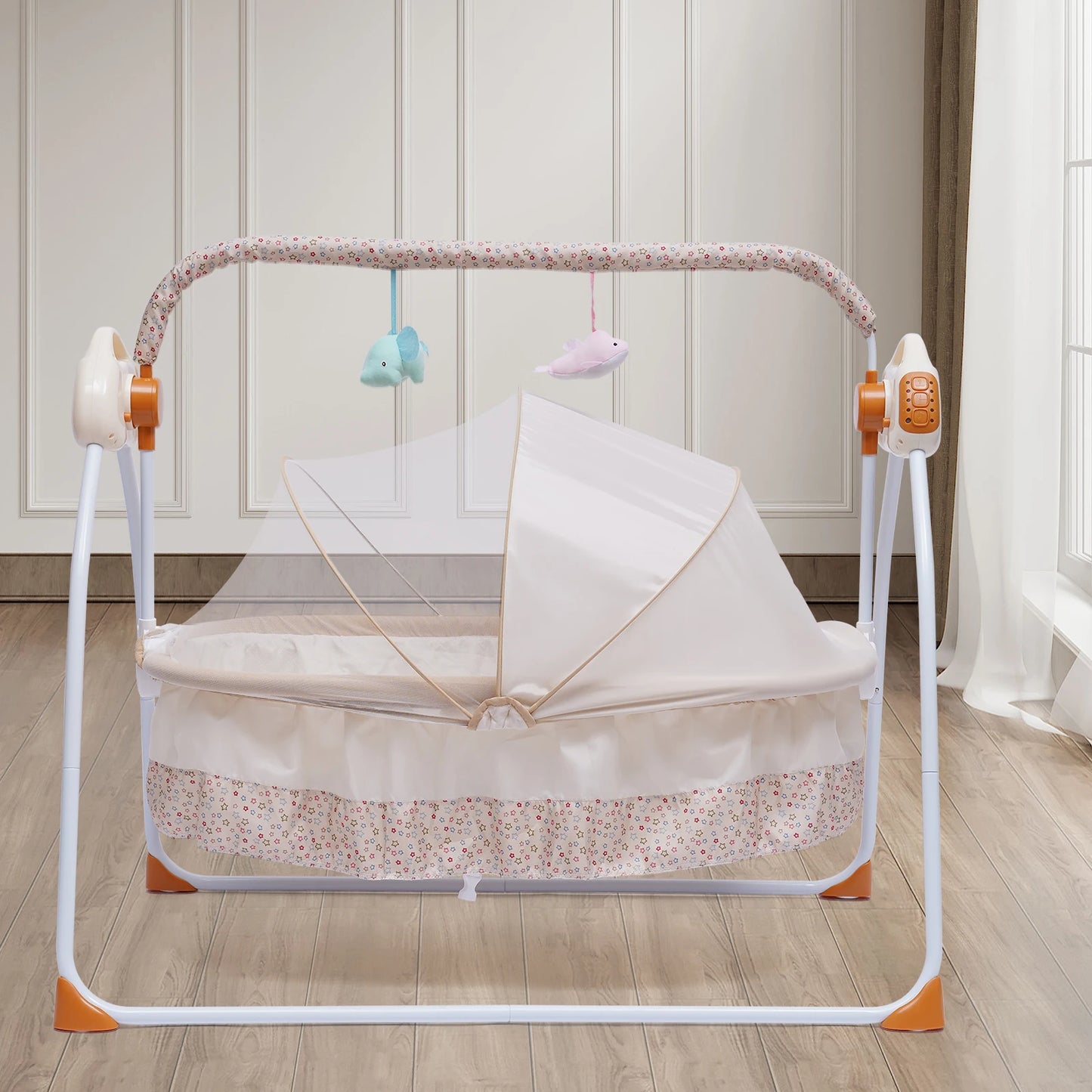 Electric Baby Crib Cradle Auto-Swing
