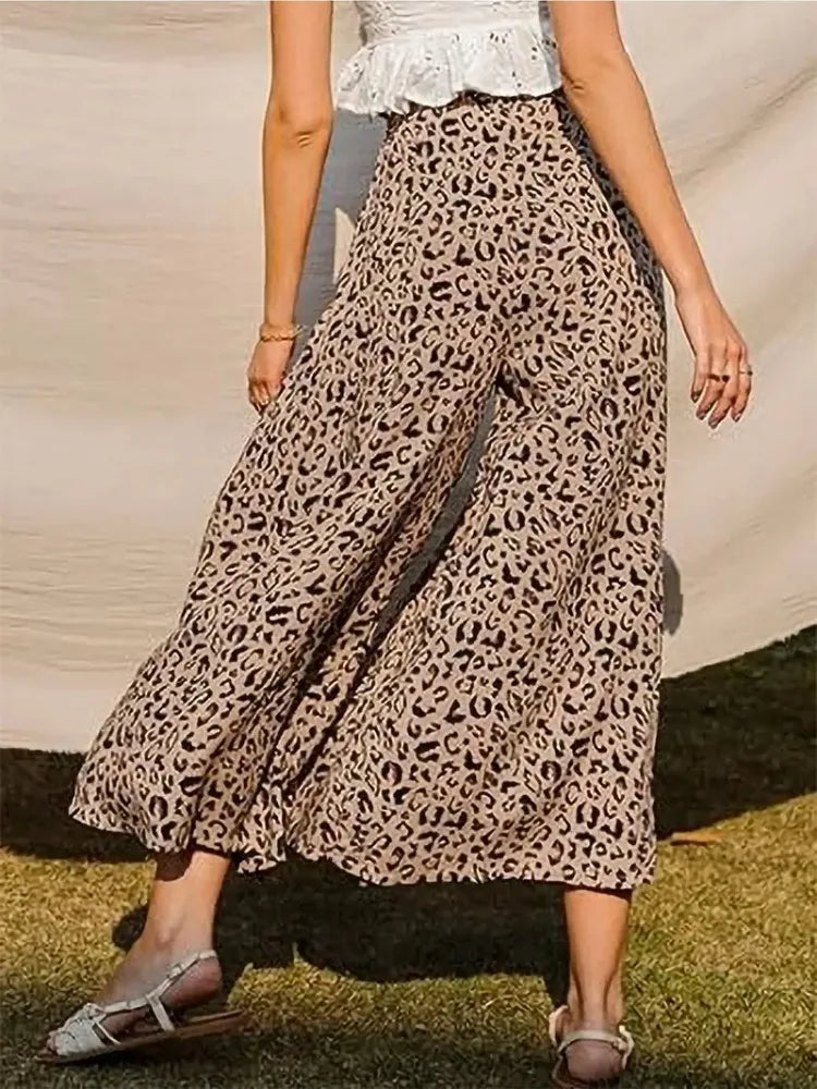 Elastic Waist Long Half Pants