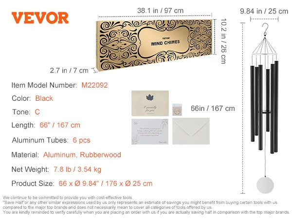 VEVOR Wind Chimes for Outside Garden