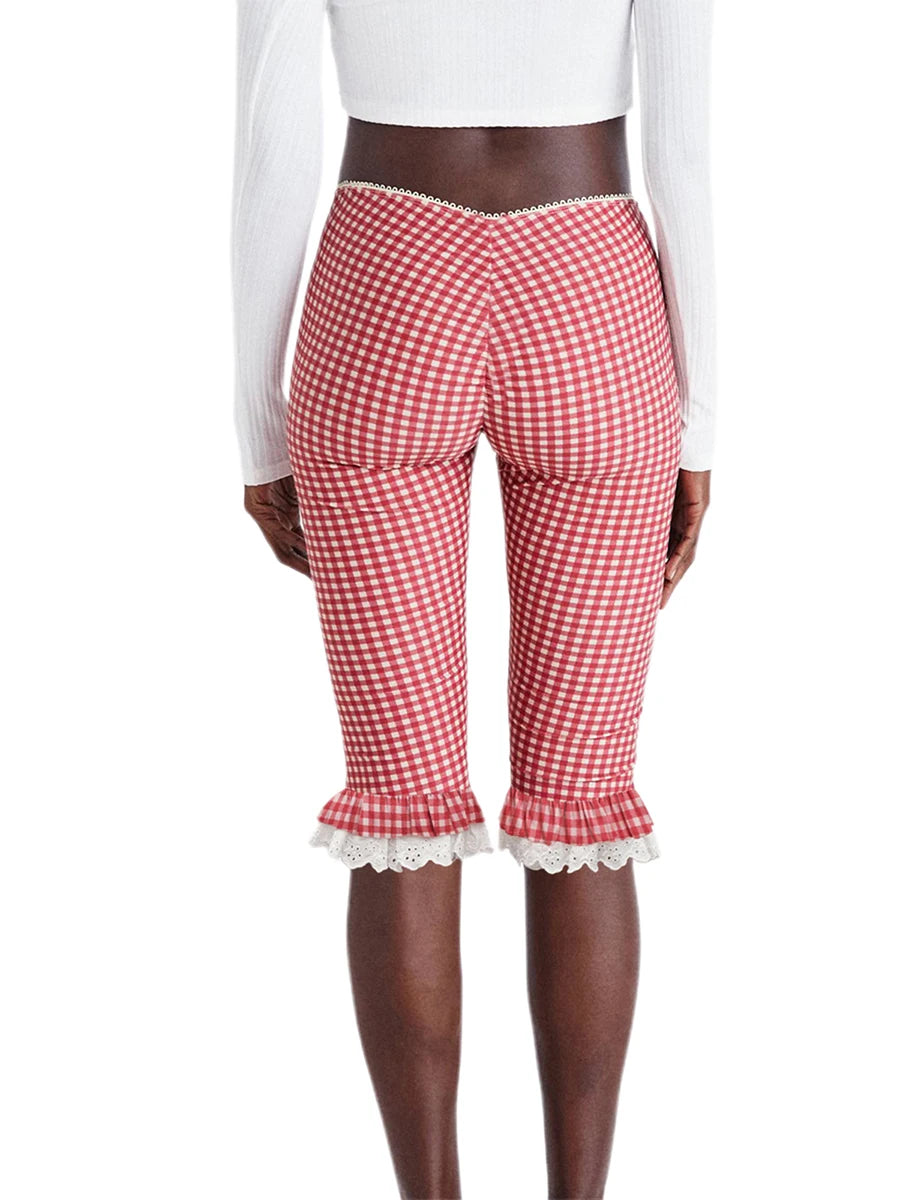 Women s Plaid Capri Pants