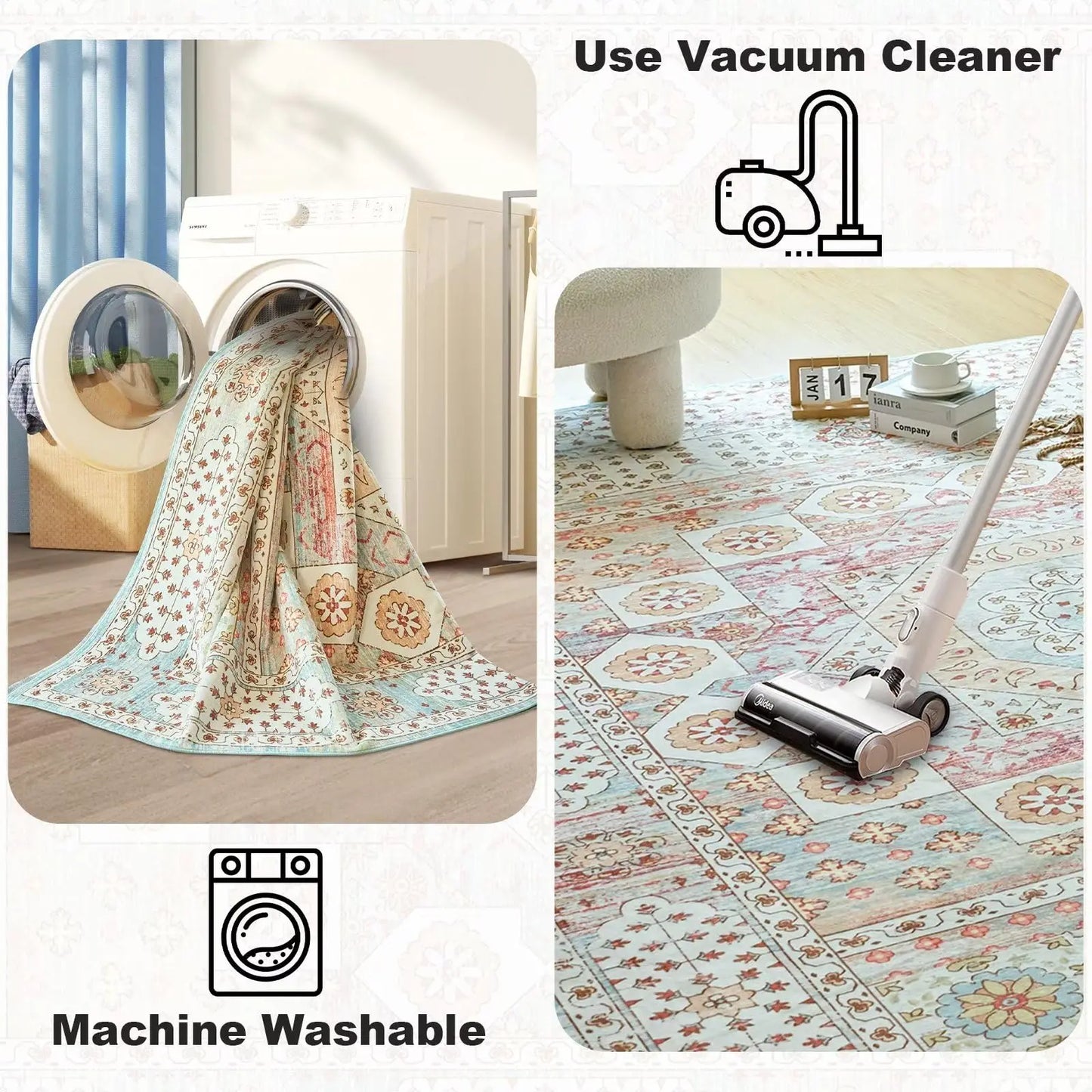 Washable Rug Vintage Area Rugs