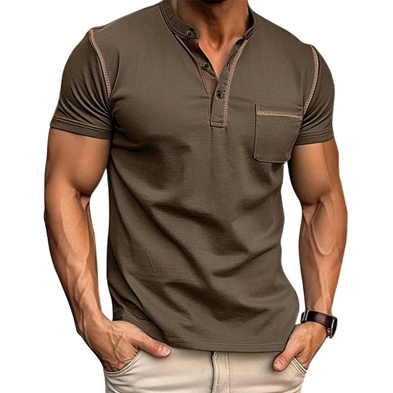 Men s Lightweight V-Neck T-Shirt Breathable Fit Short Sleeve