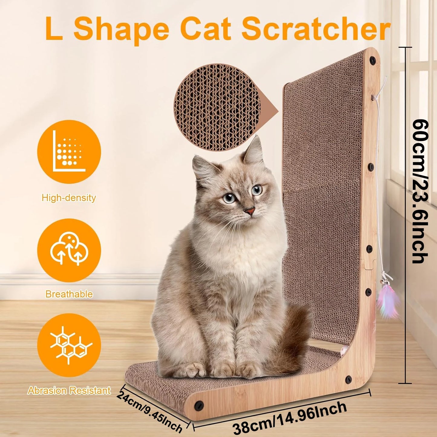 L Shape Cat Scratcher, 23.6 Inch Cat Scratchers