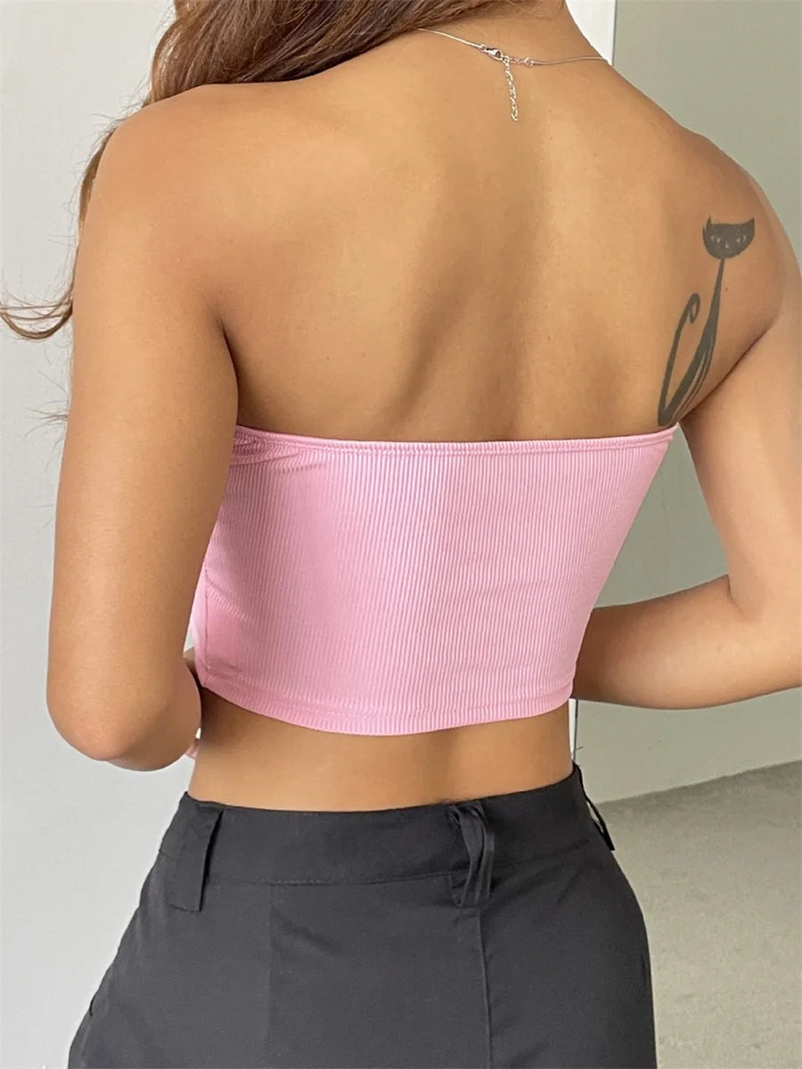 Sexy Off Shoulder Ruffle Crop Top