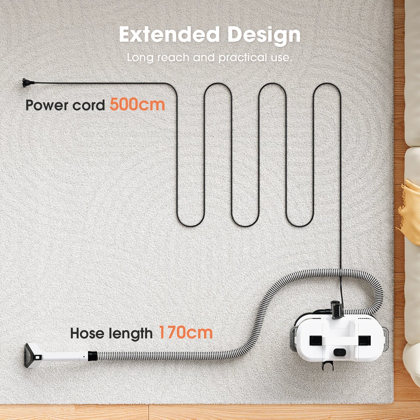 New 13500Pa Multi-Purpose Portable Carpet Cleaner Machine Toughest Stain Removal for Pet Hair Car Seat and Couch