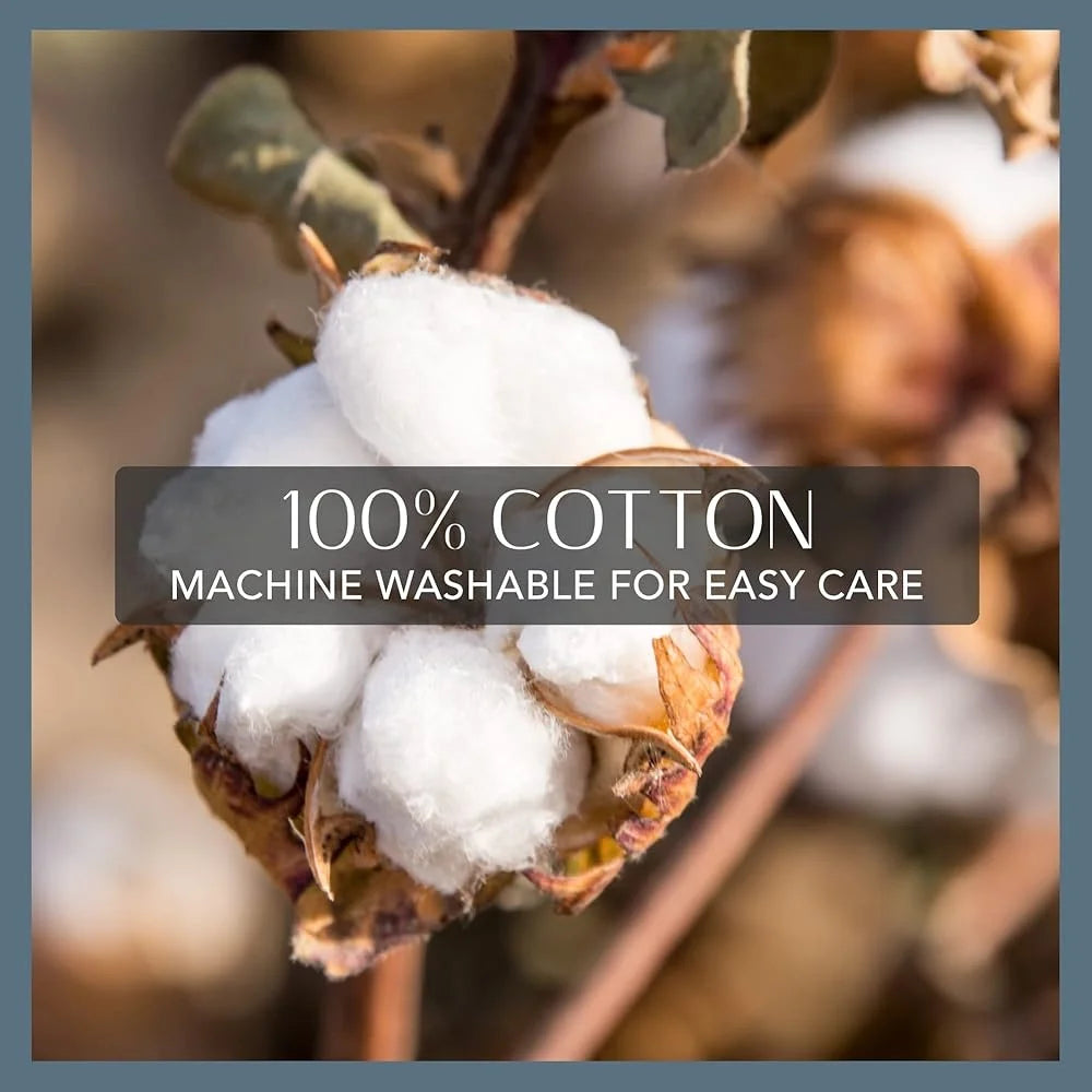 Autumn Cotton Napkin and Placemats Set 8 Pieces Thanksgiving Table Decor Ribbed Textured Cloth Easy Care