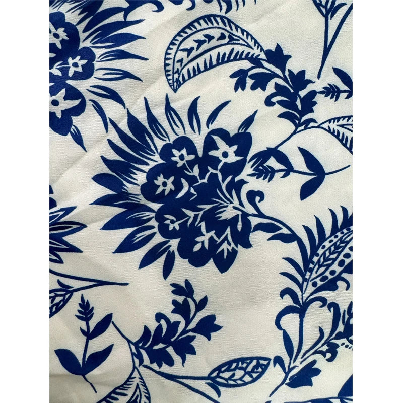 Fashion Floral Skirt for Female Casual V-neck
