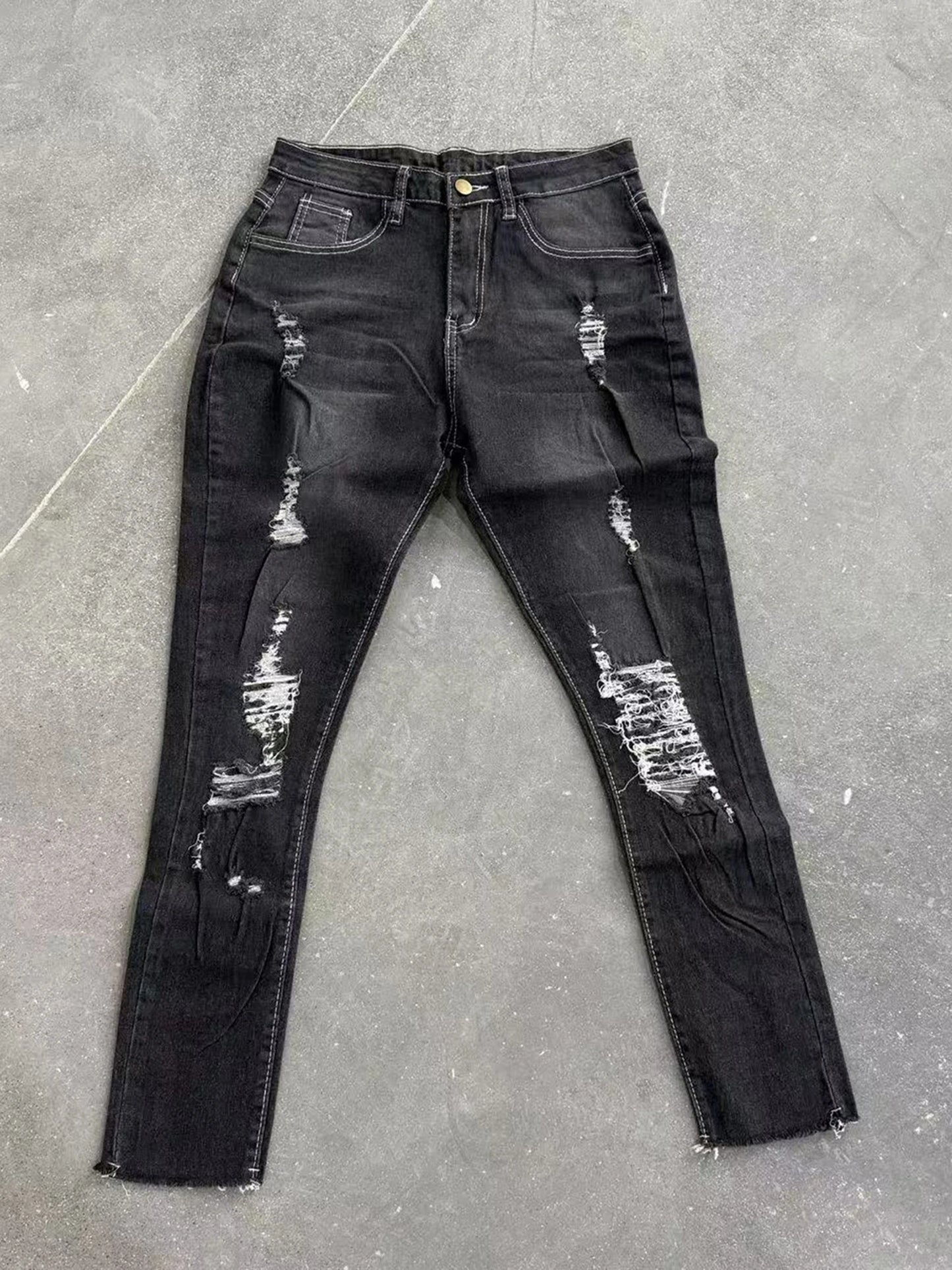 Ladies High Waist Skinny Jeans Stretch