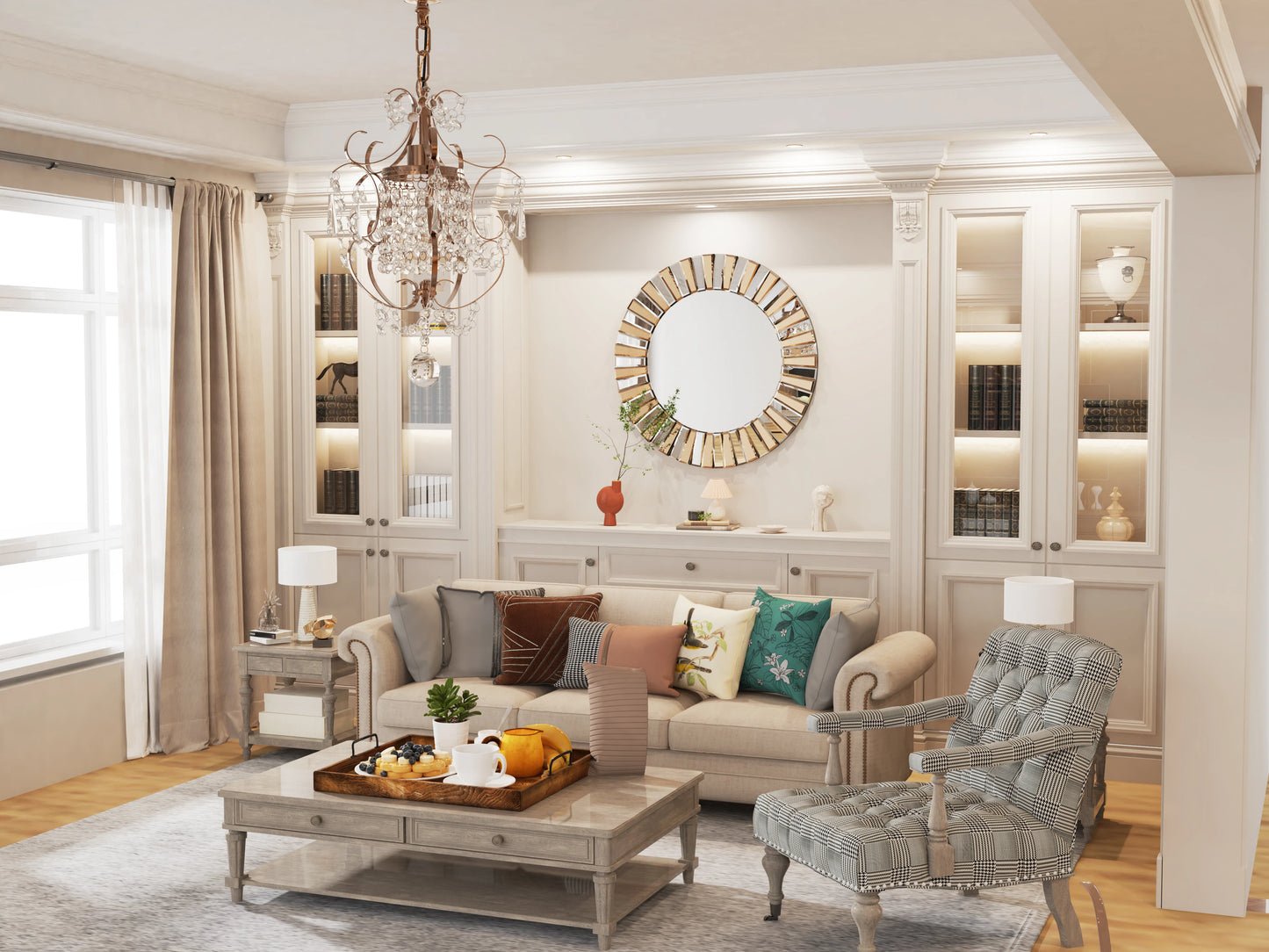 Decorative Mirrors Round Sunburst Wall Mirror