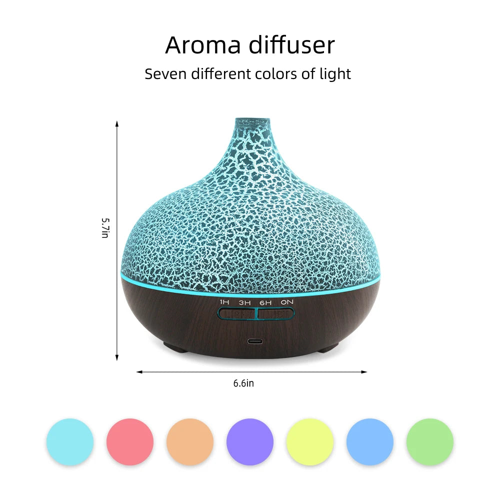 Crack Design Ultrasonic Diffuser 550ml Humidifier with Auto Shut Off