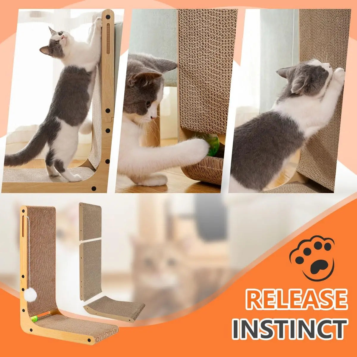L Shape Cat Scratcher, 23.6 Inch Cat Scratchers