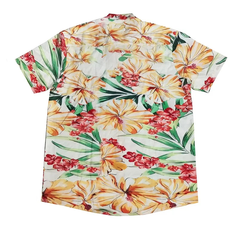 Men s Floral Print Short Sleeve