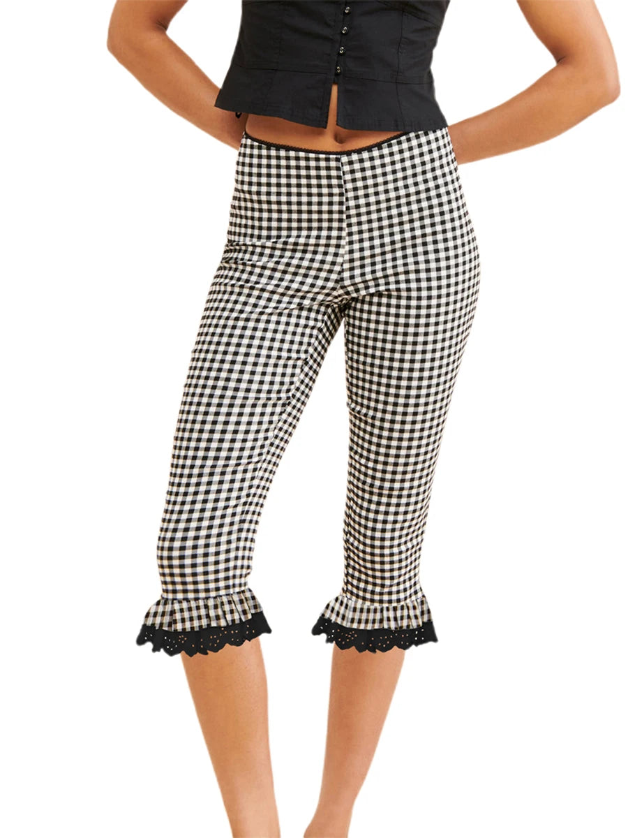 Women s Plaid Capri Pants