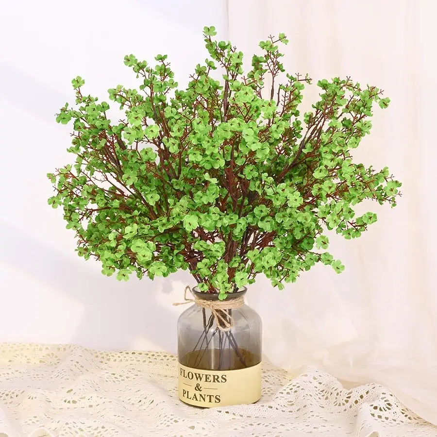 Fake Fall Flowers Thanksgiving Table Decor, 10Pcs Fall Beige Brown Artificial Flowers for Decorations, Babys Breath Artificial F