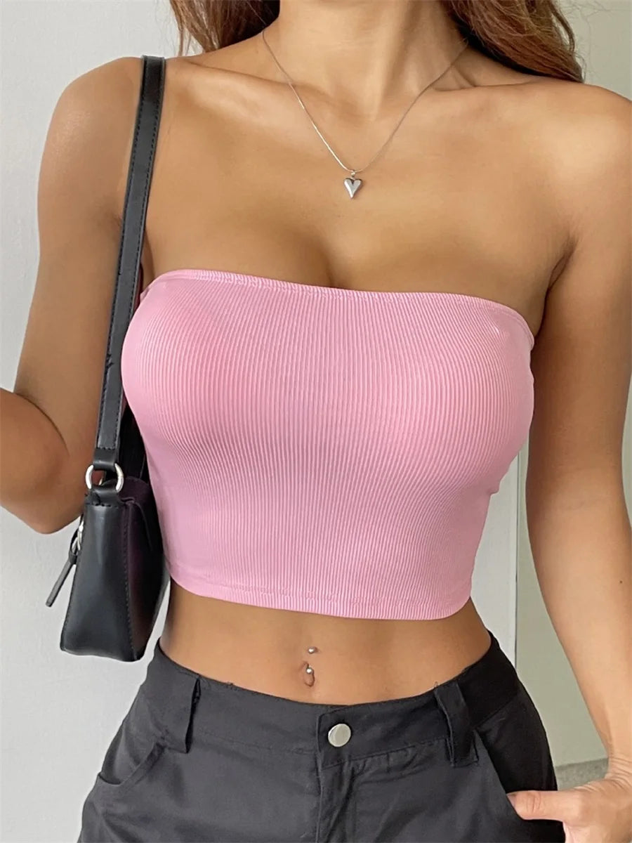Sexy Off Shoulder Ruffle Crop Top