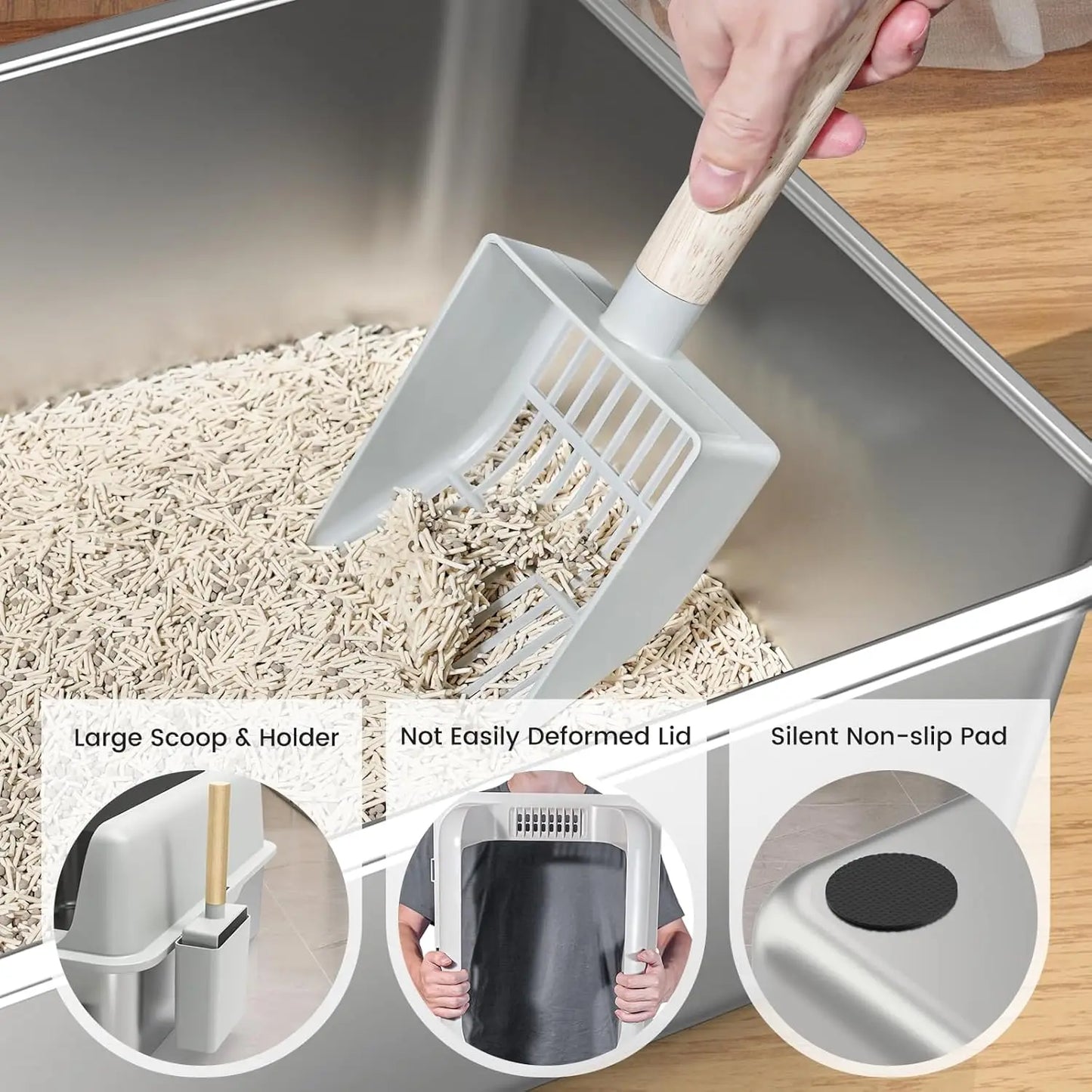 Stainless Steel Cat Litter Box,