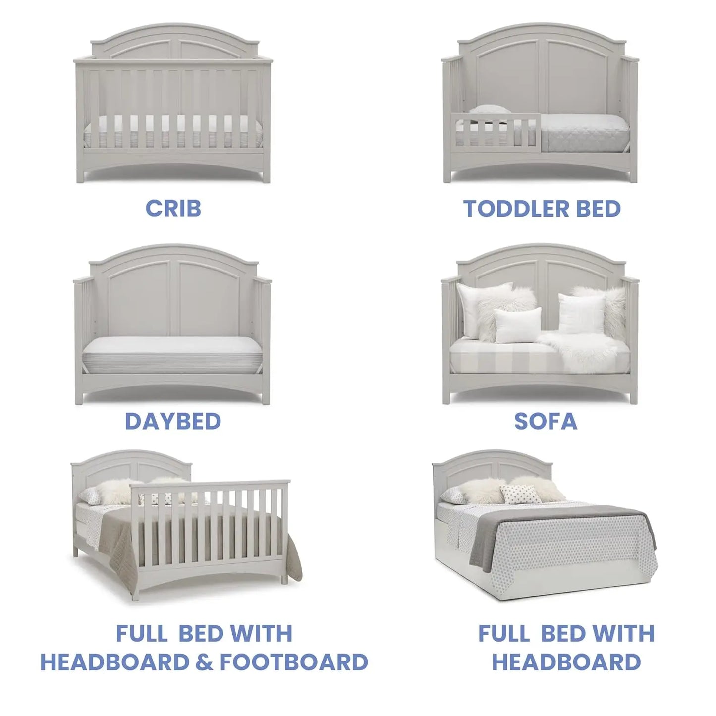 Children Perry 6-in-1 Convertible Crib -