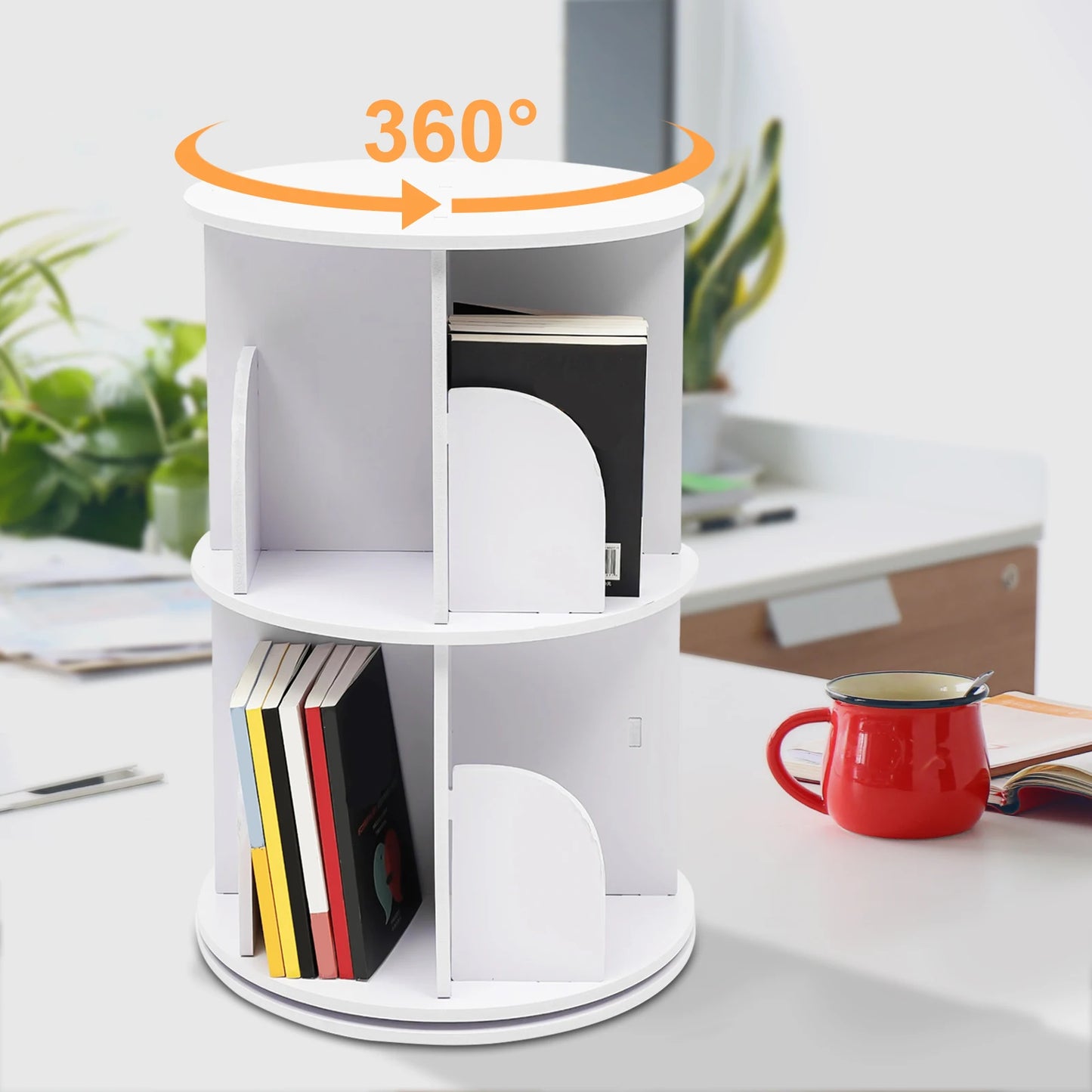 360° Rotating Bookshelf