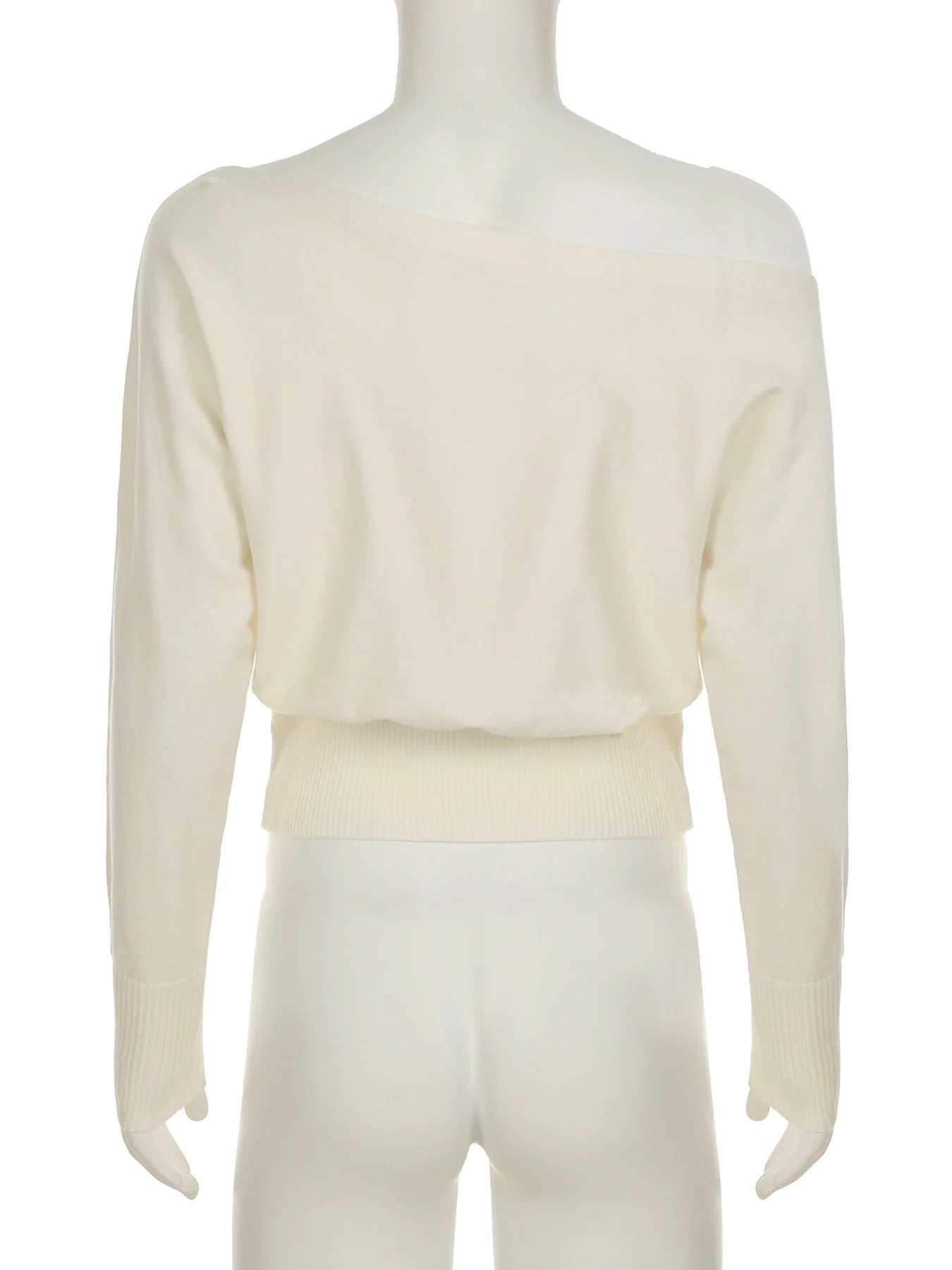 Solid Off-Shoulder Sweater Loose Slash Neck Long Sleeve Knitted Pullovers Women Autumn Winter Fashion