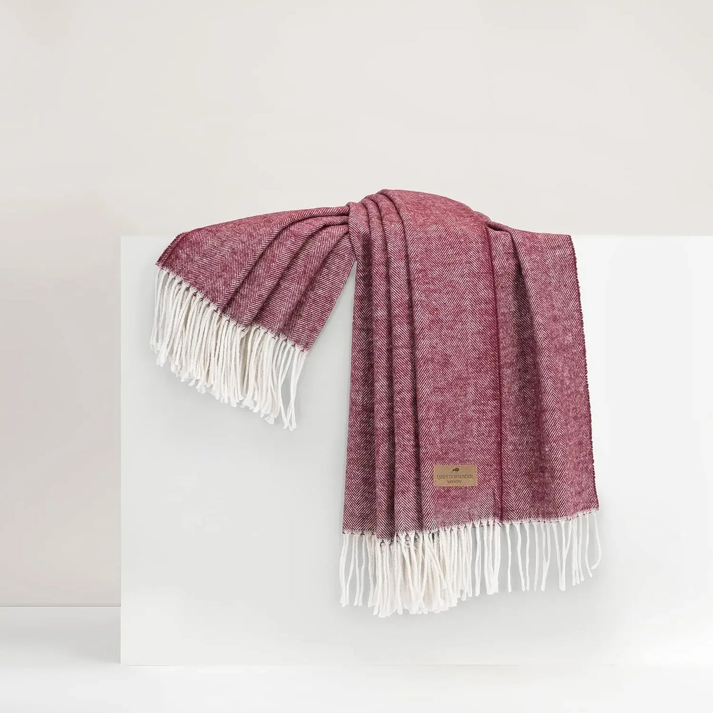 Luxury Crystal Blue Herringbone Throw