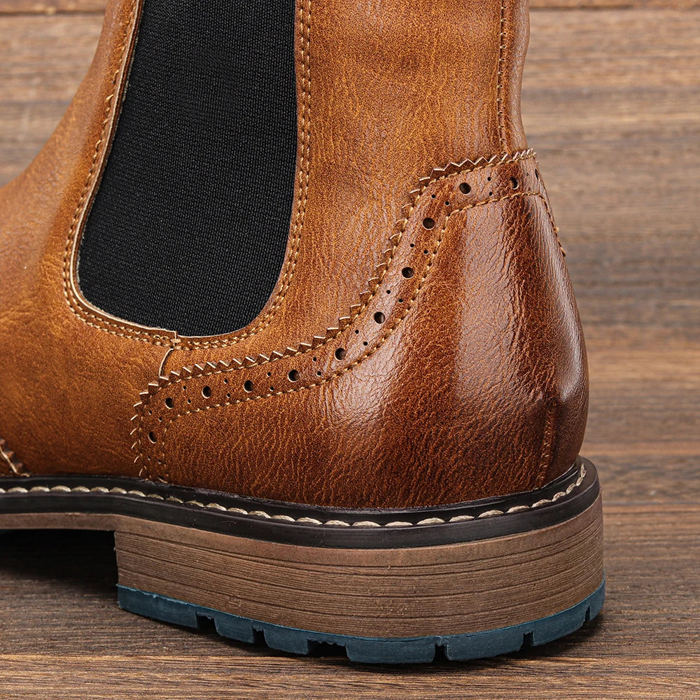 Brogue Chelsea Men Boots 2025