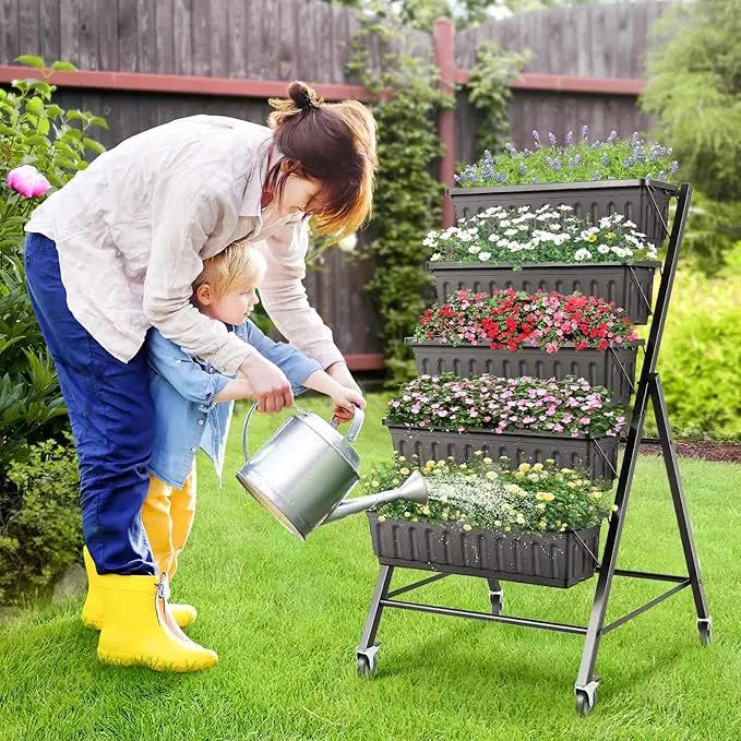 Vertical Raised Garden Bed, 5 Tiers