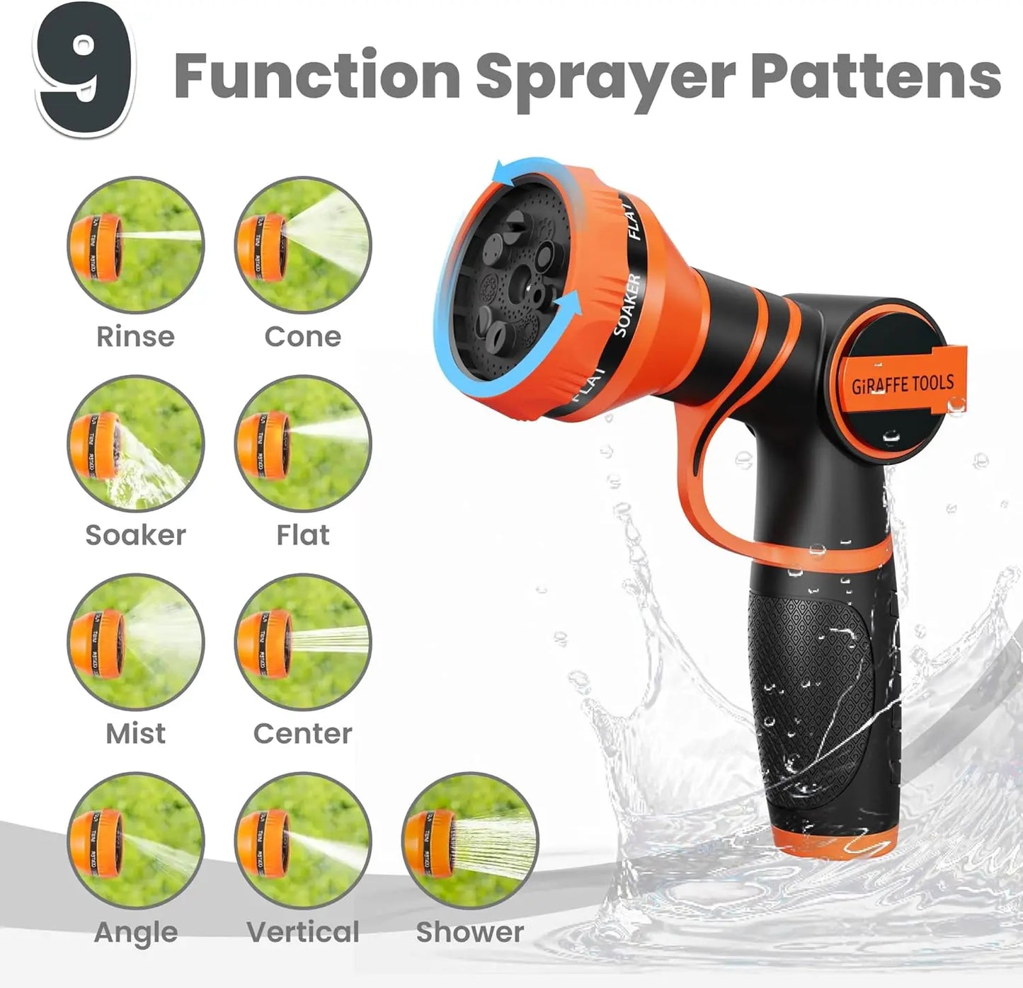 5/8" Garden Hose, Stainless Steel Metal Water Hose,