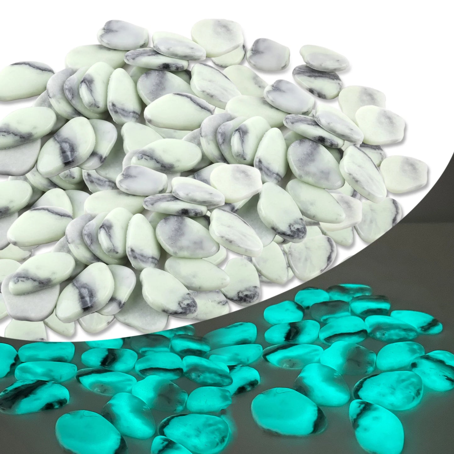 4.5LB Glowing Rocks For Outdoor Decor, Garden Lawn Yard, Aquarium, Walkway, Fish Tank, Pathway