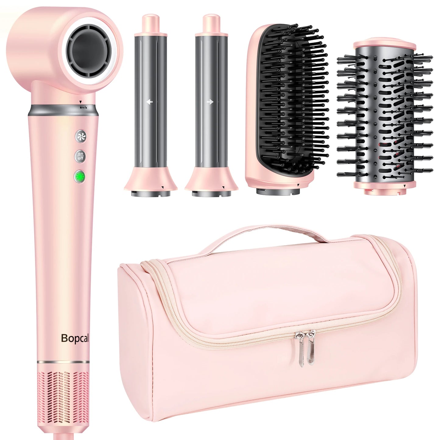 5 in 1 hair dryer brush set with Bag Professional Frizz-Free Auto Wrap Curler, High-Speed Hair Dryer,Straightening & Blow Dryer