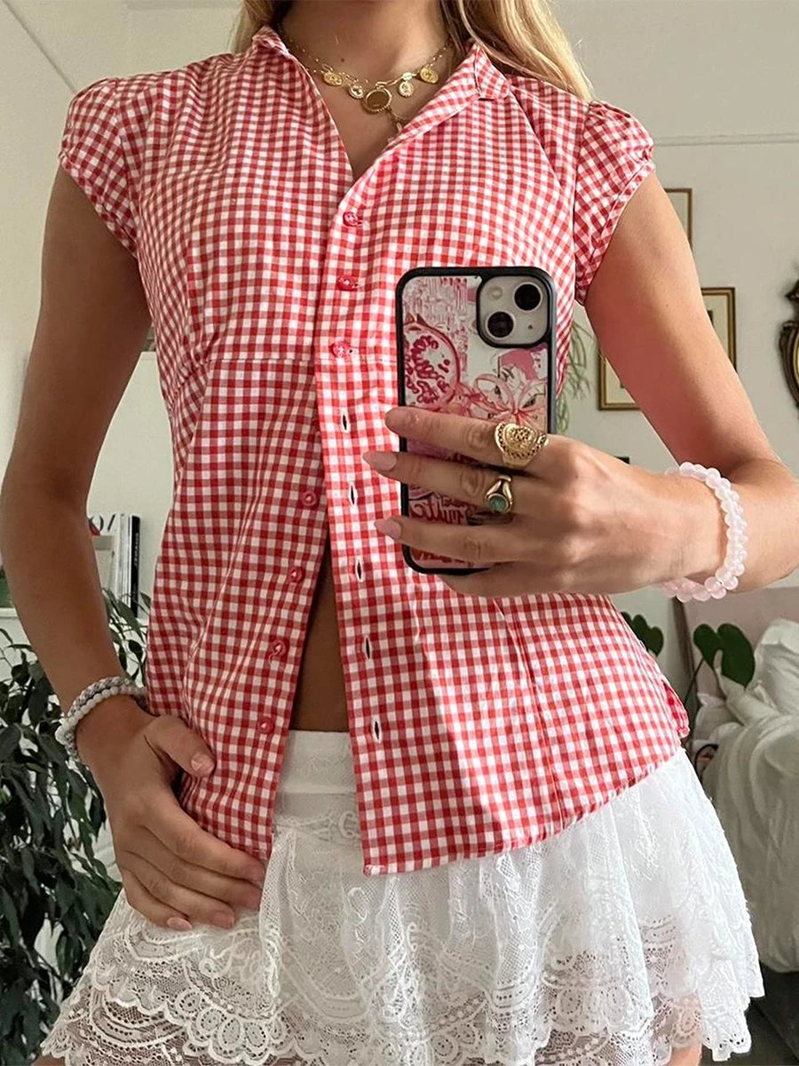 Women Floral Print Blouse V-Neck