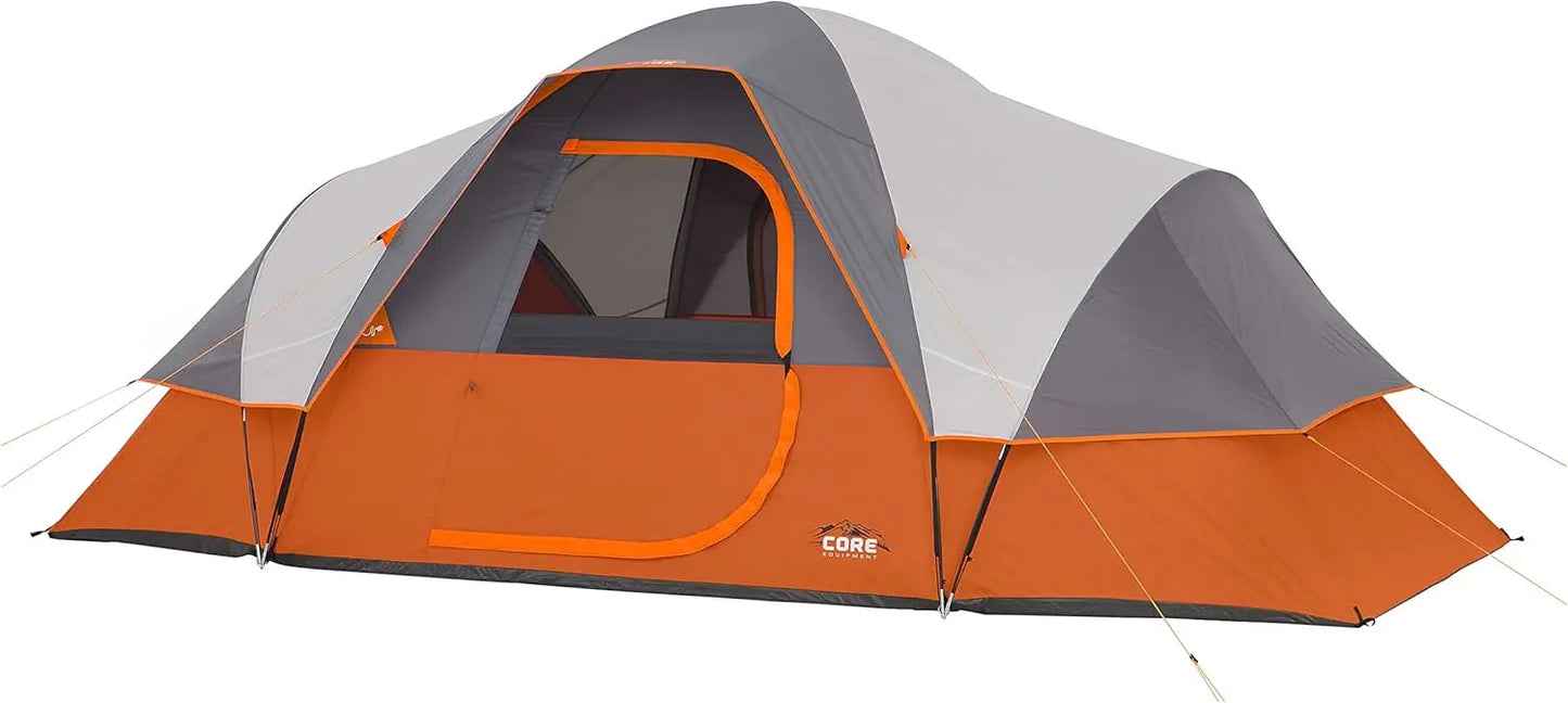 Family Camping Tent for 3-9 People, Dome Design with Gear Loft and Water-Resistant Features