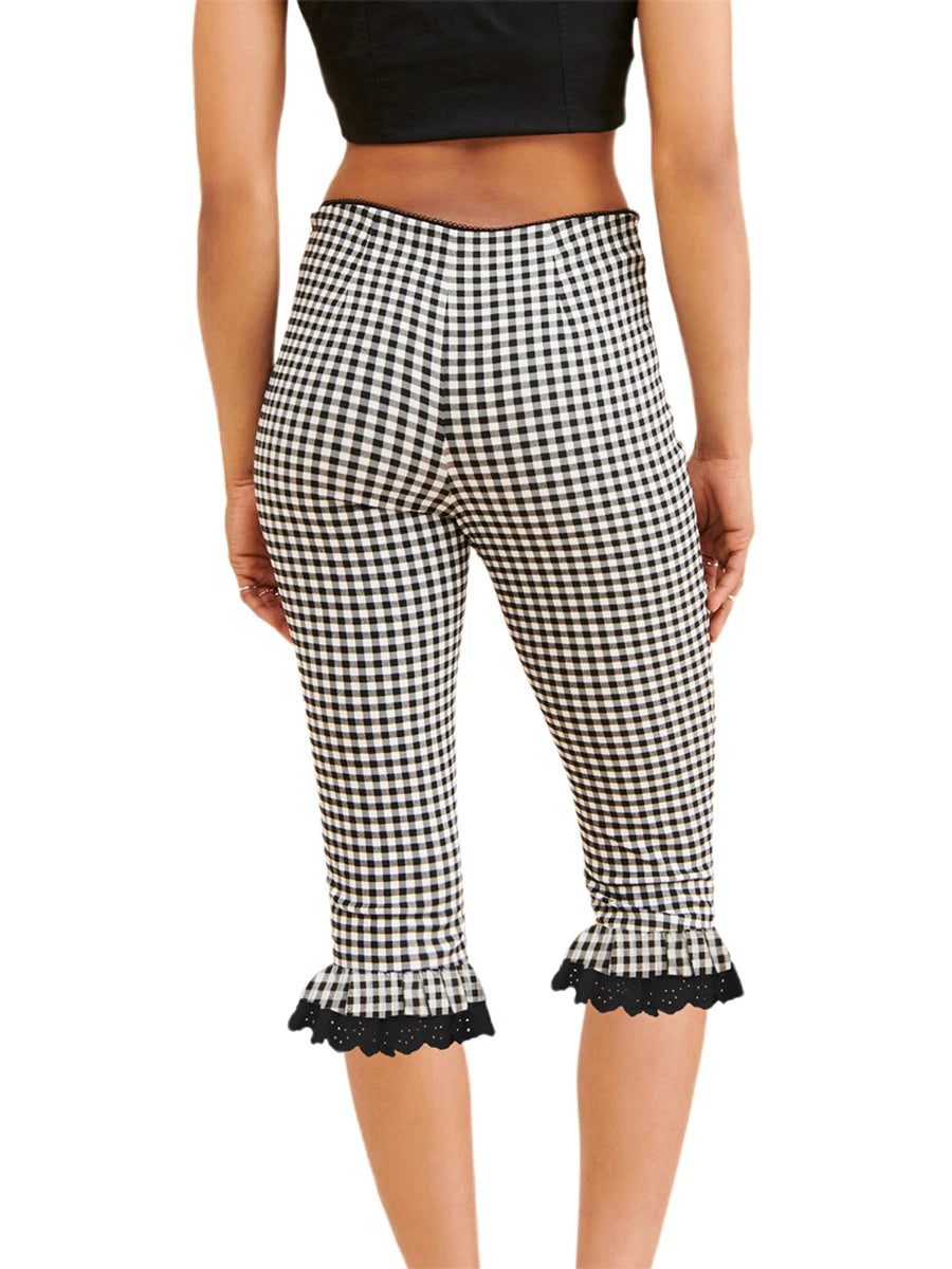 Women s Plaid Capri Pants
