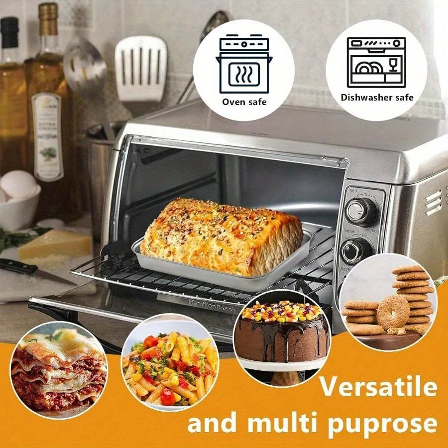 Breading Trays Set Of 3 Dredging Trays For Cooking, Stainless Steel Breading Pans Set For Marinating Meat, Food Prep Trays