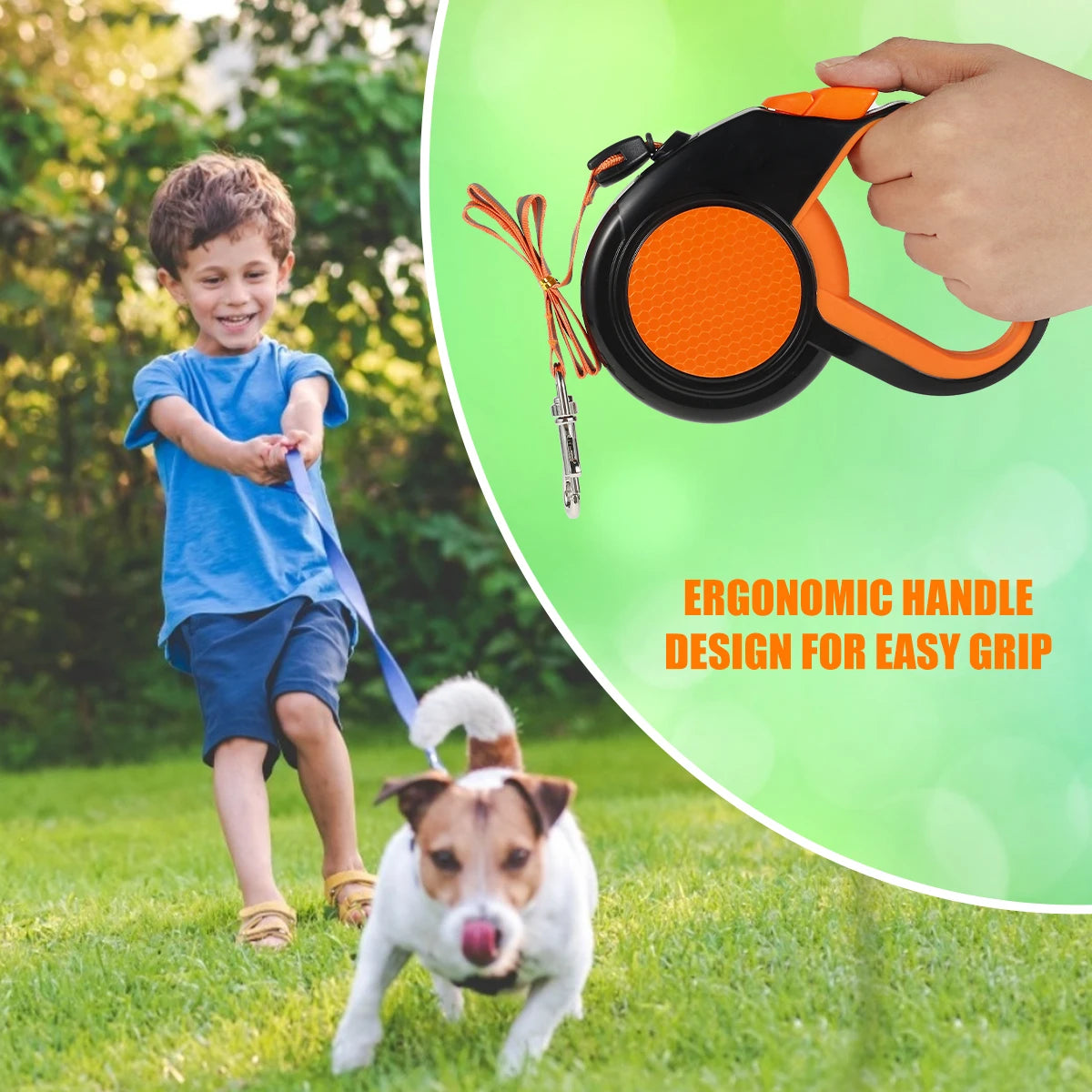 8M Retractable Dog Lead Heavy Duty Pet Walking Leash  Non-Slip Handle for Small Medium Large Dogs