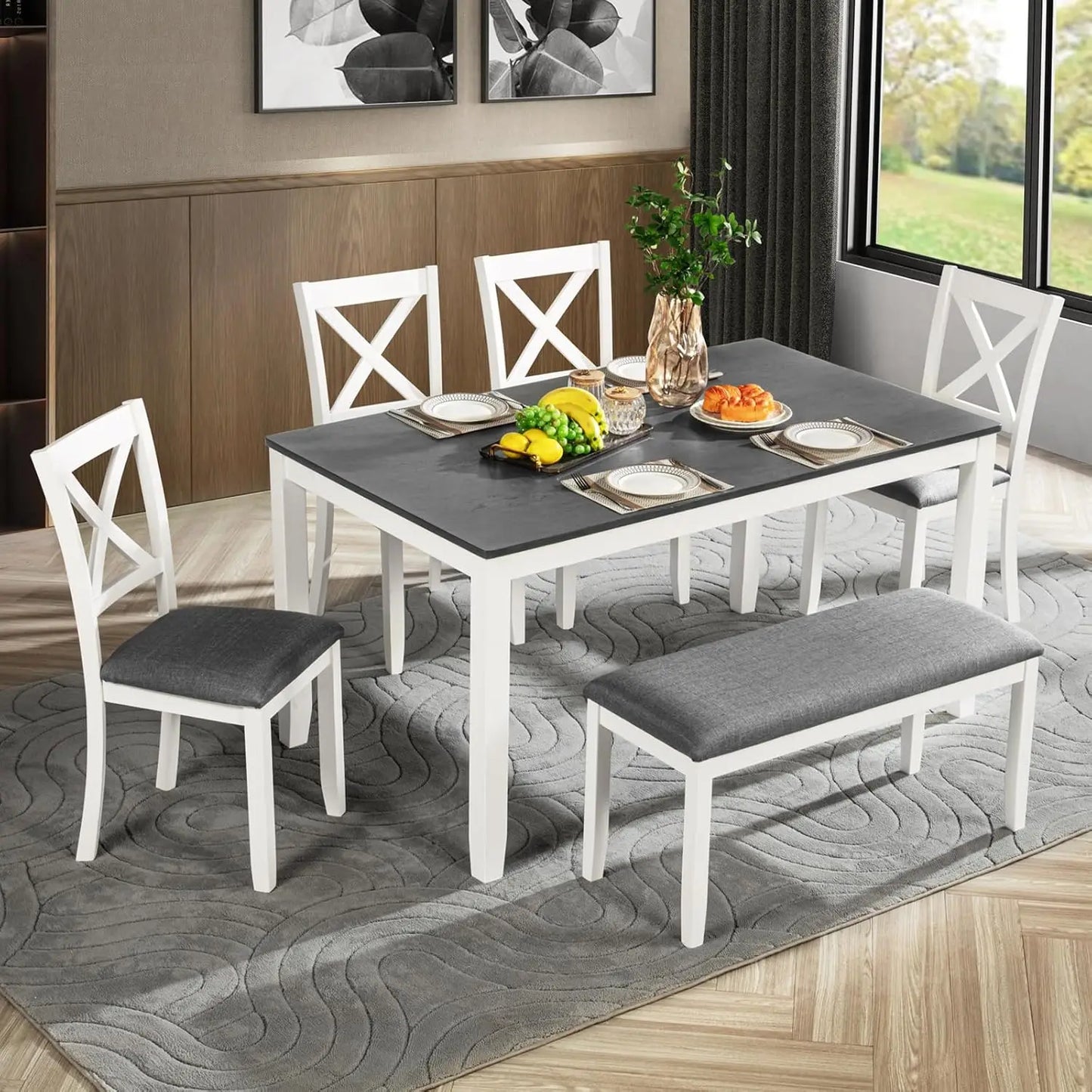 Kitchen Table and Chairs for 5 Piece set