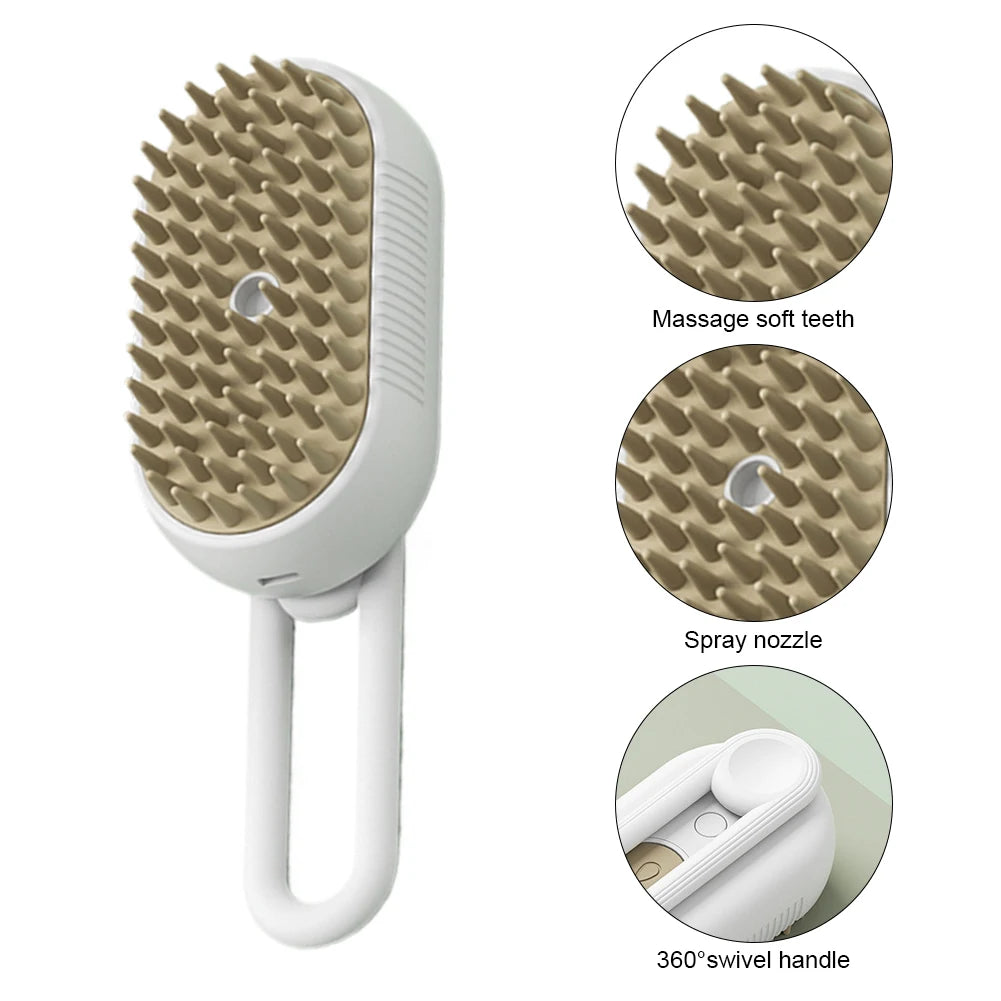 Brush With Electric Water Spray Cat Dog Grooming