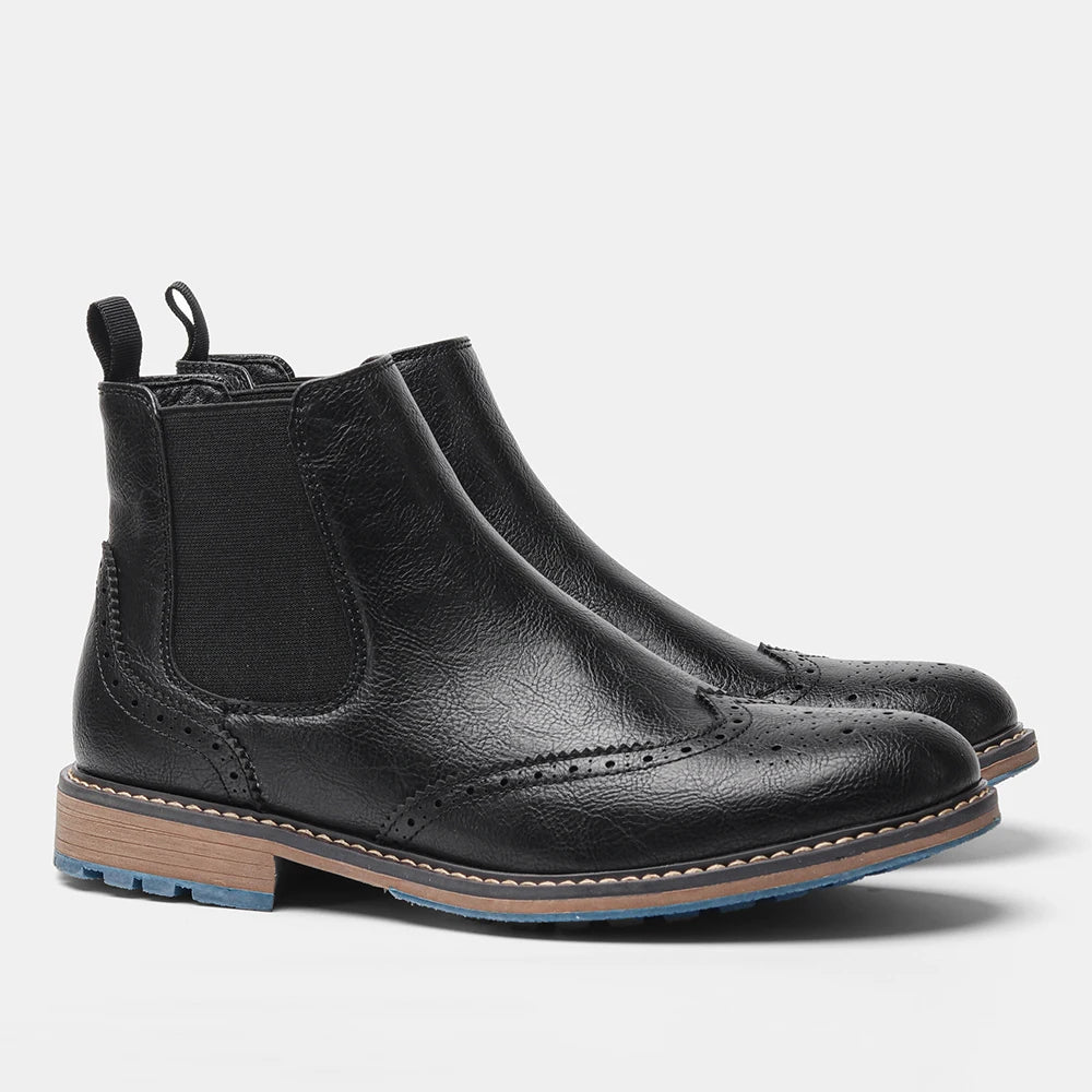 Brogue Chelsea Men Boots 2025