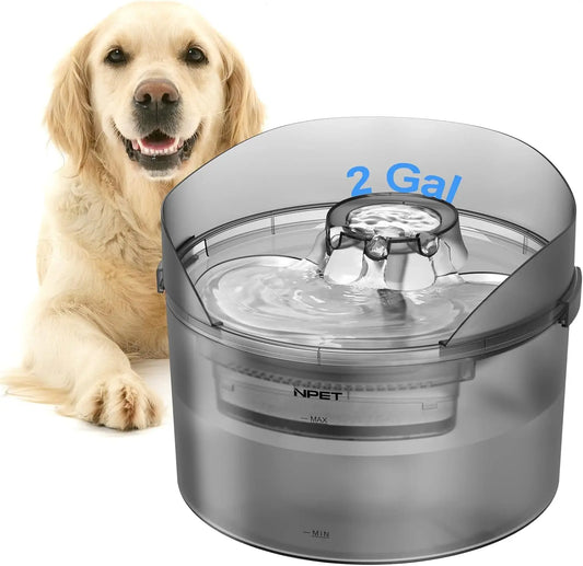 Dog Water Fountain, 2 Gallon/270oz/8L Large Automatic Dog Water Dispenser