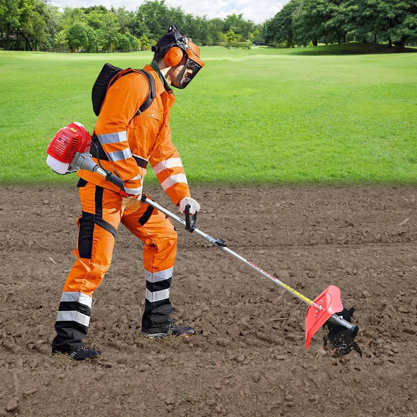 Weeding Tiller 6500 Rpm 42 7cc Gas Power
