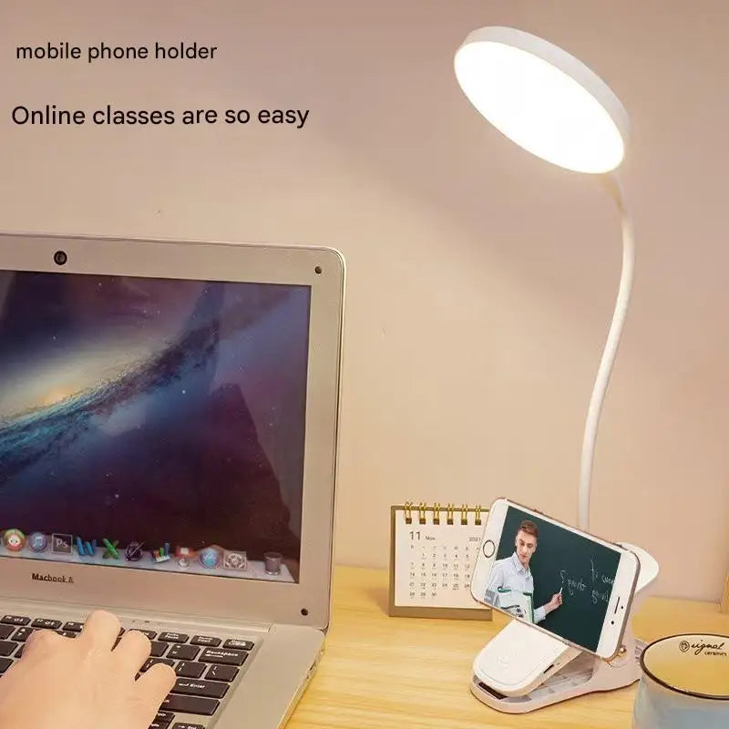 LED eye protection clip desk lamp dormitory study lamp charging night light student special bedside reading lamp