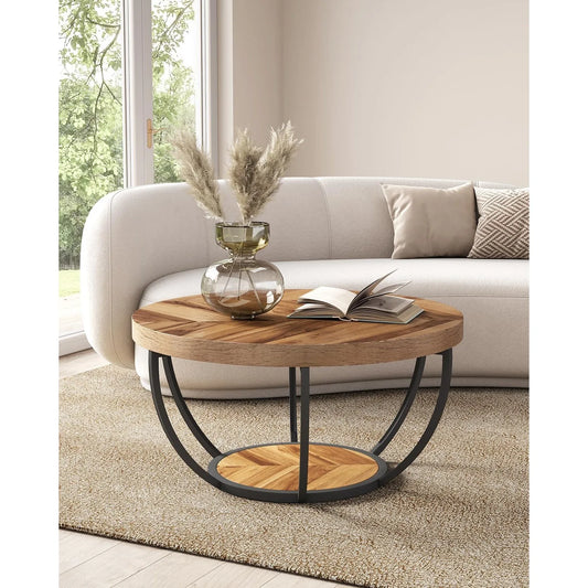 32" Circle Marble Coffee Tables