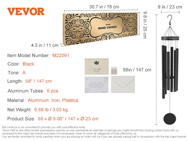VEVOR Wind Chimes for Outside Garden